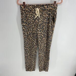 Lulus Leopard Print Tie Waist Pocket Pajama Pant Women XS NWT